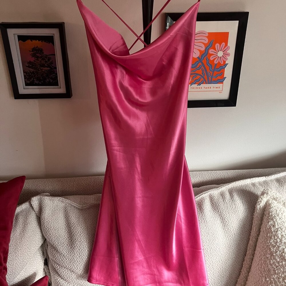 Barbie pink slip dress